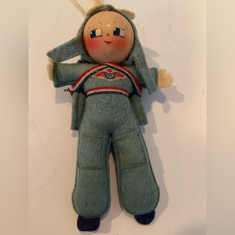 Rare Vintage WWII 1940’s Army Paratrooper Soldier Military Parachute Rag Doll